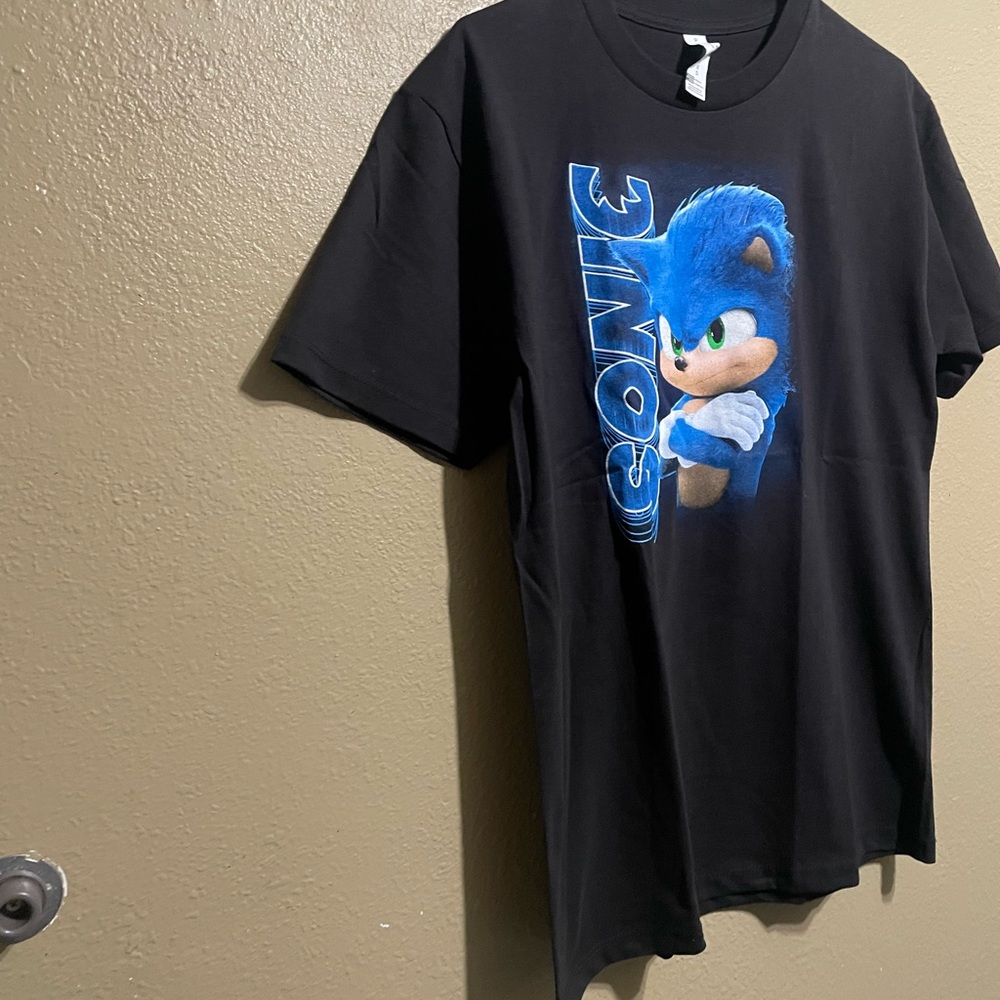 Black Sonic Graphic T-Shirt New NTW